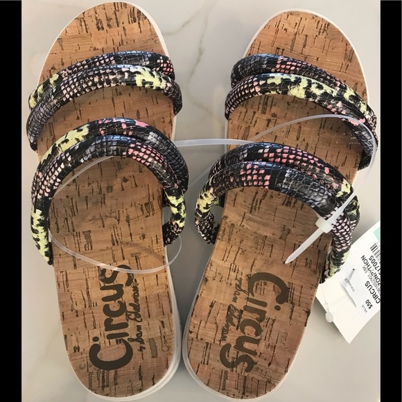 SAM EDELMAN CIRCUS AMAZON PYTHON SANDALS NEW - Picture 6 of 7